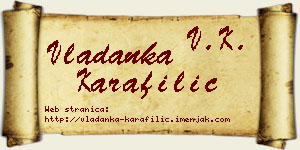 Vladanka Karafilić vizit kartica